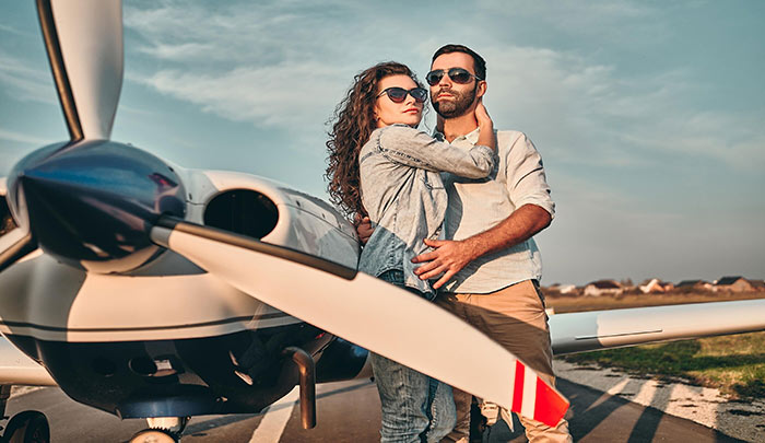 A couple with their plane